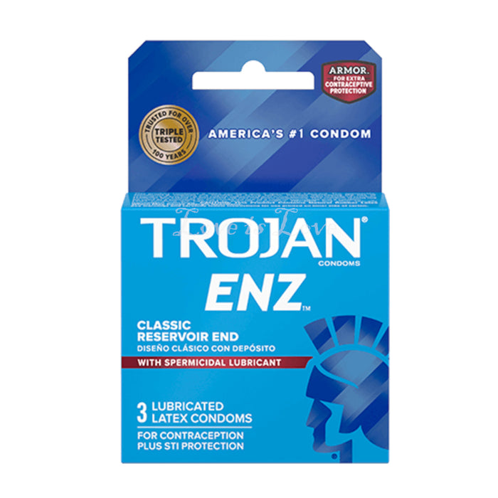 Trojan Enz with Spermicidal Lubricant Condom 3 pcs