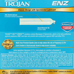 Trojan Enz with Spermicidal Lubricant Condom 3 pcs Buy in Singapore LoveisLove U4Ria 