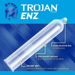 Trojan Enz with Spermicidal Lubricant Condom 3 pcs Buy in Singapore LoveisLove U4Ria 