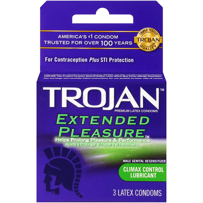 Trojan Extended Pleasure Condom 3 pcs