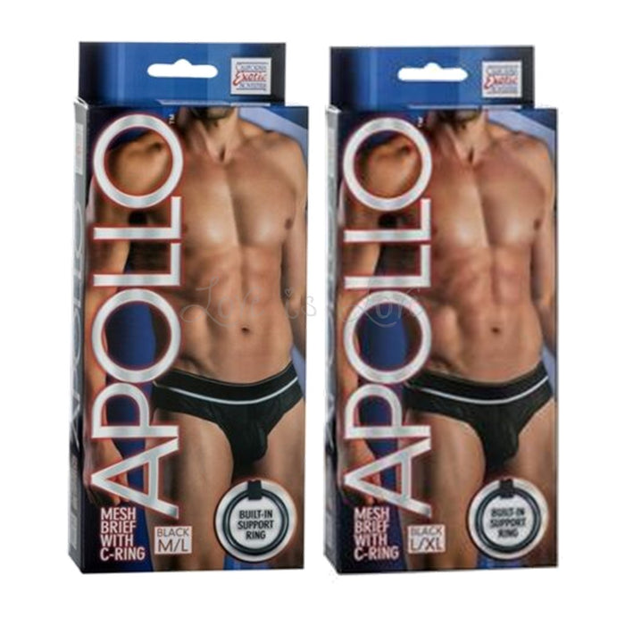 Apollo Mesh Brief With C-Ring Black L/XL (Just Sold)