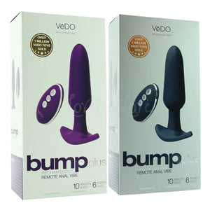 VeDO Bump Plus Rechargeable Remote Control Anal Vibe Black or Purple Love Is Love Buy In Singapore Sex Toys U4ria