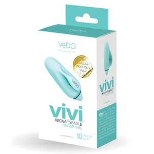 VeDo Vivi Rechargeable Finger Vibe Tease Me Turquoise Buy in Singapore LoveisLove U4Ria 