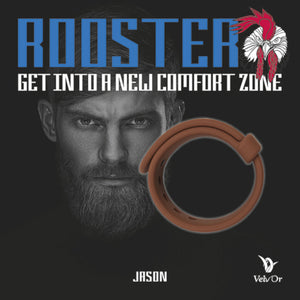 Velv'Or Rooster Jason Size Adjustable Firm Strap Design Silicone Cock Ring Brown buy in Singapore LoveisLove U4ria