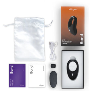 We-Vibe Bond App or Remote Control Vibrating Cock Ring Charcoal Black buy in Singapore LoveisLove U4ria