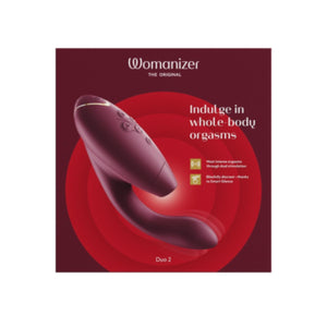 Womanizer Duo 2 Silicone Rechargeable Clitoral Rabbit Vibrator (Authorized Dealer) love is love buy sex toys singapore u4ria Bordeaux