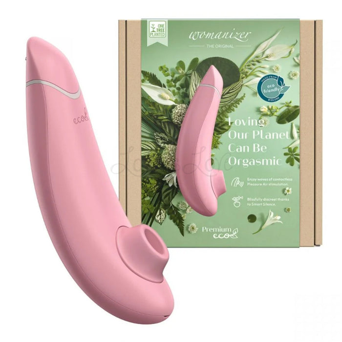 Womanizer Premium Eco Biolene Vegan Replaceable Rechargeable Clitoral Stimulator Pink
