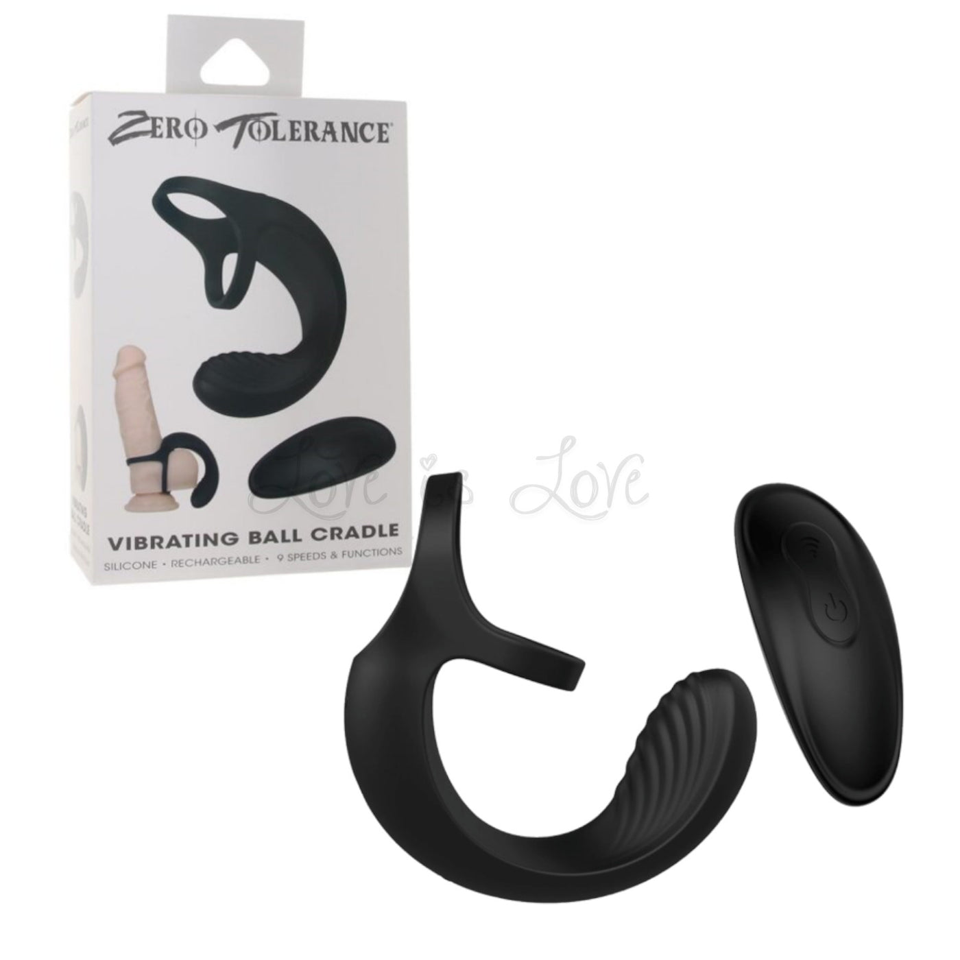 Zero Tolerance Vibrating Ball Cradle Remote-Controlled Cock Ring Love is Love Zero Tolerance Vibrating Ball Cradle Remote-Controlled Cock Ring Love is Love