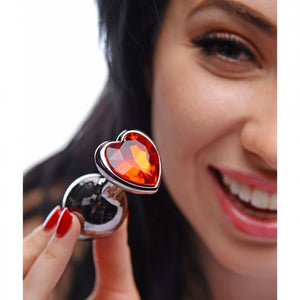 Master Series Crimson Tied Scarlet Heart Jewel Anal Plug