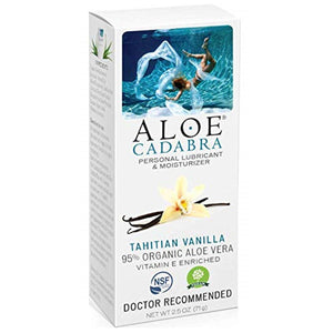 Aloe Cadabra Organic Lubricant Tahitian Vanilla or Natural Aloe 2.5 oz Lubes & Toy Cleaners - Natural & Organic Eldorado 