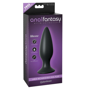 Anal Fantasy Elite Collection Large Rechargeable Anal Plug Black Anal - Anal Fantasy Collection Anal Fantasy Collection 