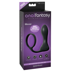 Anal Fantasy Elite Collection Rechargeable Ass-Gasm Pro Black Anal - Anal Fantasy Collection Anal Fantasy Collection 