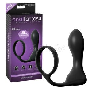 Anal Fantasy Elite Collection Rechargeable Ass-Gasm Pro Black Anal - Anal Fantasy Collection Anal Fantasy Collection 