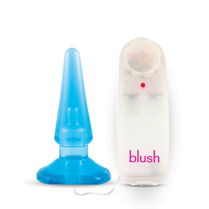 Blush Novelties B Yours Basic Anal Pleaser Multi Speed Vibrator Blue buy in Singapore LoveisLove U4ria