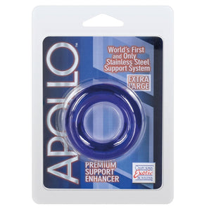 Apollo Premium Support Enhancers Blue Standard or Extra Large Size (With Unique Stainless Steel Support System)(Highly Rated) For Him - Cock Rings Apollo by CalExotics Extra Large 