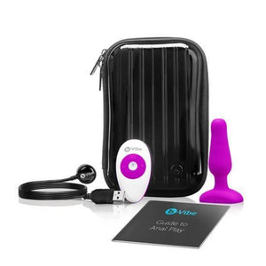 b-Vibe Remote Control Novice Vibrating Silicone Plug Black or Fuchsia (Newly Replenished on Jan 19) Anal - Anal Vibrators b-Vibe 