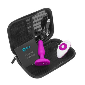 b-Vibe Remote Control Novice Vibrating Silicone Plug Black or Fuchsia (Newly Replenished on Jan 19) Anal - Anal Vibrators b-Vibe 