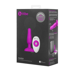 b-Vibe Remote Control Novice Vibrating Silicone Plug Black or Fuchsia (Newly Replenished on Jan 19) Anal - Anal Vibrators b-Vibe 