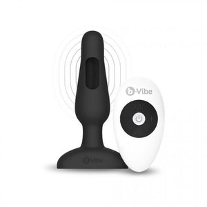 b-Vibe Remote Control Novice Vibrating Silicone Plug Black or Fuchsia (Newly Replenished on Jan 19) Anal - Anal Vibrators b-Vibe Black 