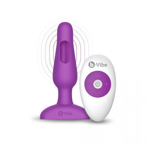 b-Vibe Remote Control Novice Vibrating Silicone Plug Black or Fuchsia (Newly Replenished on Jan 19) Anal - Anal Vibrators b-Vibe Fuchsia 