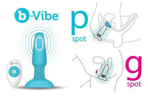 b-Vibe Remote Control Rimming 2 Vibrating Silicone Plug Teal or Black (Latest Version) Anal - Premium Luxury Anal Toys b-Vibe 