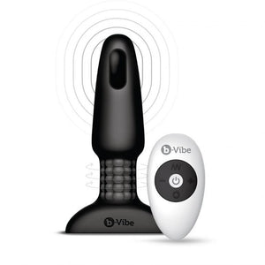 b-Vibe Remote Control Rimming 2 Vibrating Silicone Plug Teal or Black (Latest Version) Anal - Premium Luxury Anal Toys b-Vibe Black 