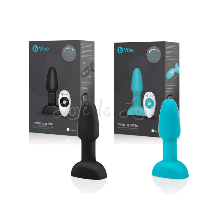 b-Vibe Rimming Petite Remote Rotating Vibrating Control Plug Black or Teal