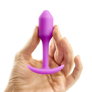 b-Vibe Snug Plug 1 Silicone 55 Grams Weighted Ball Plug Black Or Fuchsia Anal - Beginners Anal Toys b-Vibe 