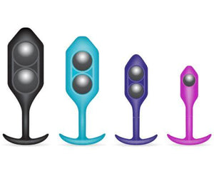 b-Vibe Snug Plug 1 Silicone 55 Grams Weighted Ball Plug Black Or Fuchsia Anal - Beginners Anal Toys b-Vibe 