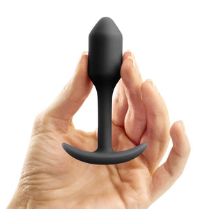 b-Vibe Snug Plug 1 Silicone 55 Grams Weighted Ball Plug Black Or Fuchsia Anal - Beginners Anal Toys b-Vibe 