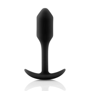 b-Vibe Snug Plug 1 Silicone 55 Grams Weighted Ball Plug Black Or Fuchsia Anal - Beginners Anal Toys b-Vibe Black 