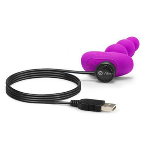 b-Vibe Triplet Anal Beads Black or Fuchsia (Newly Replenished on Jan 19) Anal - Anal Vibrators b-Vibe 