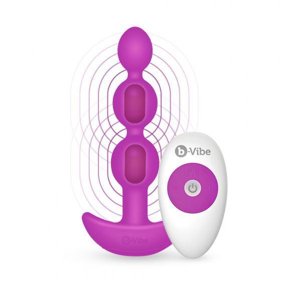 b-Vibe Triplet Anal Beads Black or Fuchsia