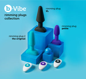 b-Vibe Rimming Petite Remote Rotating Vibrating Control Plug Black or Teal
