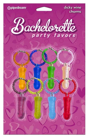 Bachelorette Party Dicky Wine Charms Gifts & Games - Bachelorette Pipedream Products 