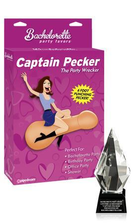 Bachelorette Party Favors Captain Pecker The Inflatable Party Wrecker - 6 Foot Punching Pecker (Winner of Bachelorette Award for Lifetime Achievement)