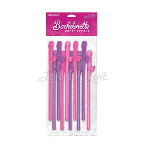 Bachelorette Party Favors Dicky Sipping Pecker Straws Gifts & Games - Gifts & Novelties Pipedream Products 