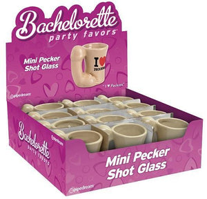 Bachelorette Party Favors Mini Pecker Shot Glass Gifts & Games - Bachelorette Pipedream Products 