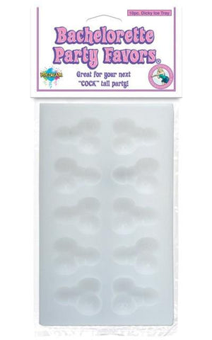 Bachelorette Party Favors Sexy Ice Tray Mini Dicky 10 Cubes Gifts & Games - Bachelorette Pipedream Products 