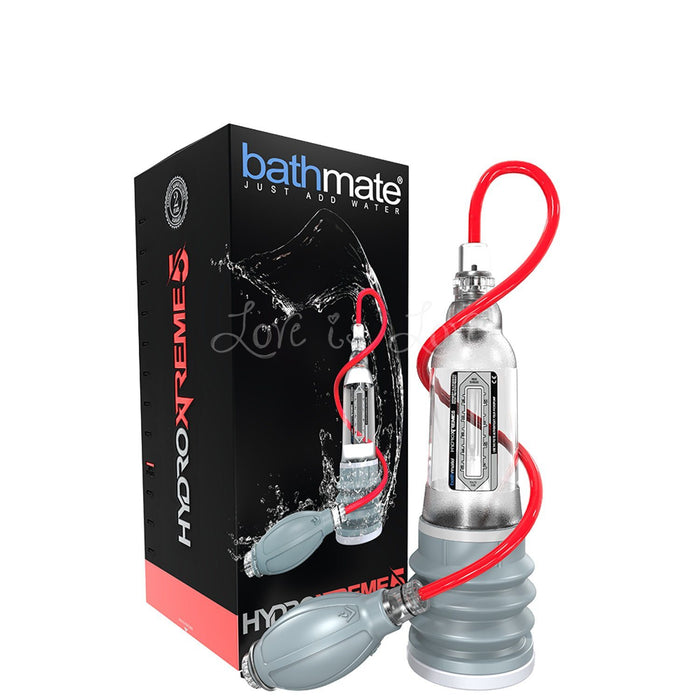 Bathmate HydroXtreme5 Penis Pump Clear [Authorized Dealer] (FREE Pump Timer)