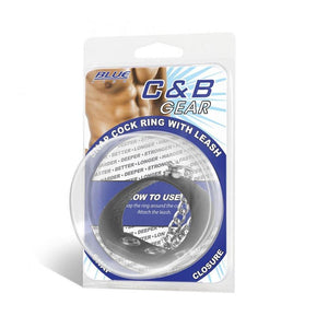 Blueline C&B Snap Cock Ring With 12 inches Leash Cock Rings - Cock & Ball Gear Electric Eel Inc 