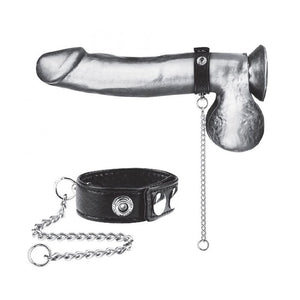 Blueline C&B Snap Cock Ring With 12 inches Leash Cock Rings - Cock & Ball Gear Electric Eel Inc 