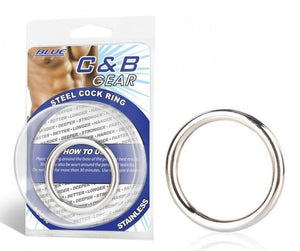 Blueline Cock And Ball Gear Steel Cock Ring 1.3 Inch Cock Rings - Metal Cock Rings Electric Eel Inc 