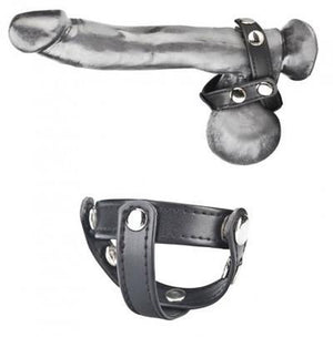 Blueline Cock And Ball Gear T-Style Cock Ring With Ball Divider Bondage - Cock & Ball Gear Electric Eel Inc 