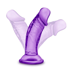 Blush Novelties B Yours Sweet N Small 4 Inch Dildo with Suction Cup Purple Dildos - Suction Cup Dildos Blush Novelties 