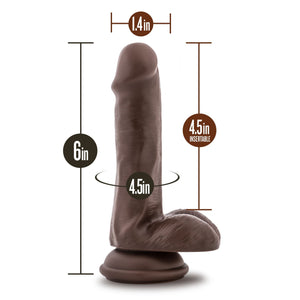 Blush Novelties Loverboy Top Gun Tommy 6 Inch Cock Dark Brown Dildos - Suction Cup Dildos Blush Novelties 