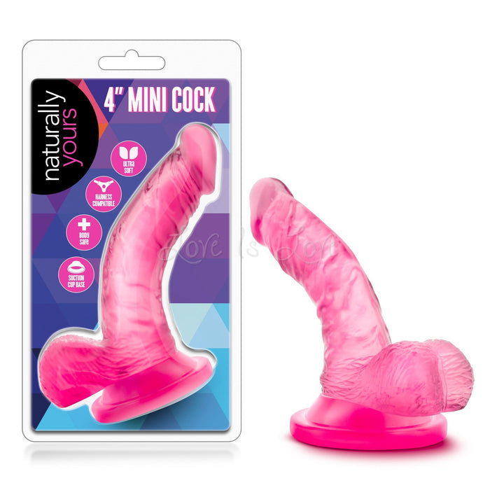 Blush Naturally Yours 4 Inches Mini Cock With Balls Pink