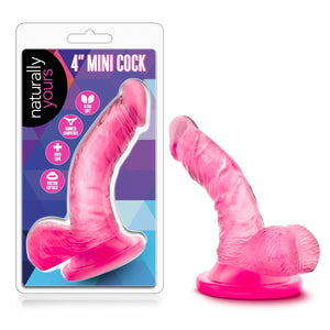 Blush Novelties Naturally Yours 4 Inches Mini Cock With Balls Pink (Newly Replenished on Nov 18) Dildos - Suction Cup Dildos Blush Novelties 