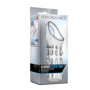 Blush Novelties Performance Studded Sleeve Ring Clear For Him - Penis Sheath/Sleeve Blush Novelties 