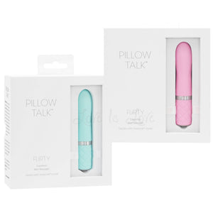 BMS Pillow Talk Flirty USB Rechargeable Bullet Teal or Pink Vibrators - Bullet & Egg BMS Factory 